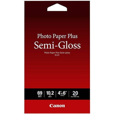 CANON PHOTO PAPER PLUS SEMIGLOSS 4 X 6 INCH 260GSM 20 SHEETS