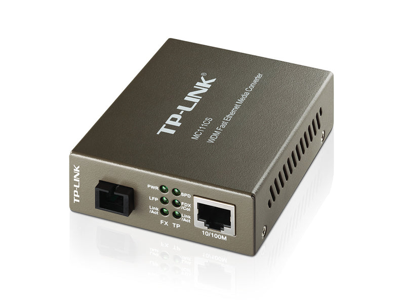 TP-Link MC111CS network media converter 100 Mbit/s Single-mode Black