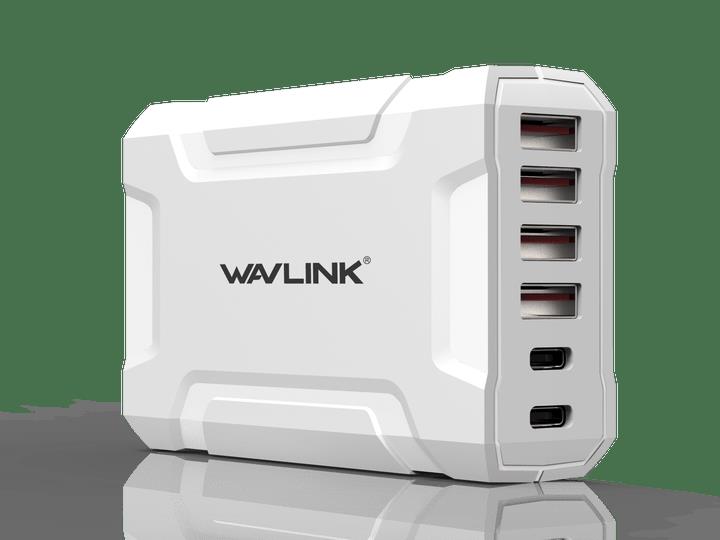 Wavlink USB3.0 with Dual Type-C 6 ports 60W Rugged Smart USB Charger  (LS)