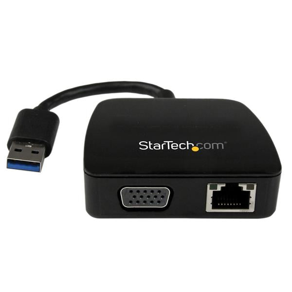 StarTech.com Travel Adapter for Laptops - VGA and GbE - USB 3.0