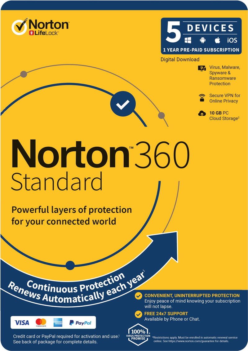 NortonLifeLock Norton 360 Standard Multilingual 1 license(s) 1 year(s)