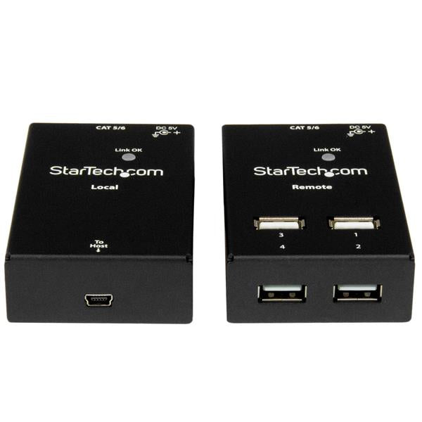 StarTech 4-Port USB 2.0-Over-Cat5-or-Cat6 Extender - 130ft (40m)