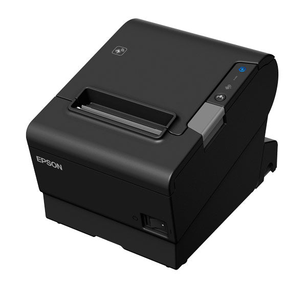 Epson TM-T88VI-241 Thermal Receipt Printer Built-in Ethernet, USB, Serial, With PSU, no data or power cables, Black colour