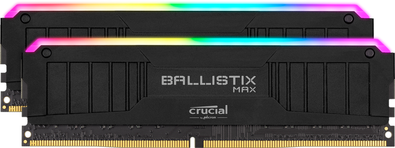 Crucial BALLISTIX MAX 32GB (16GBx2 KIT) DDR4 MEMORY, 4000MHz, CL18, LIFE WTY, (BLACK/RGB LED)