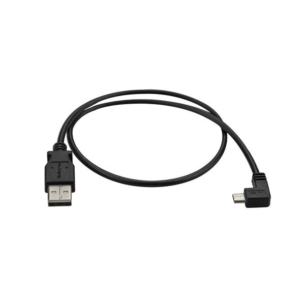 StarTech Micro-USB Charge-and-Sync Cable M/M - Right-Angle Micro-USB - 24 AWG - 0.5 m