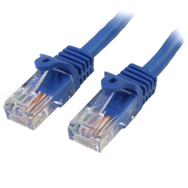 StarTech Cat5e Ethernet Patch Cable with Snagless RJ45 Connectors - 10 m, Blue