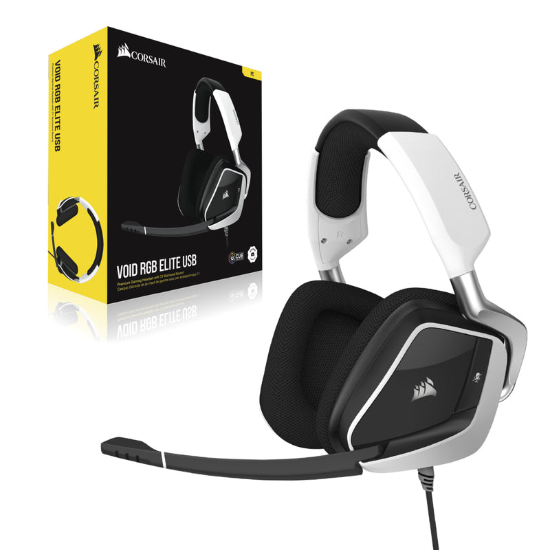 Corsair VOID Elite White USB Wired Premium Gaming Headset