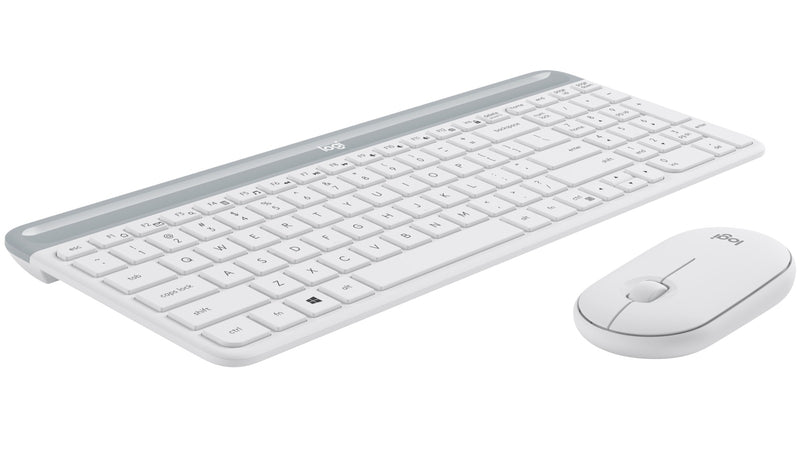 Logitech MK470 Slim keyboard RF Wireless Silver, White