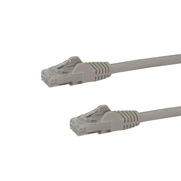 StarTech 5m CAT6 Ethernet Cable - Grey CAT 6 Gigabit Ethernet Wire -650MHz 100W PoE RJ45 UTP Network/Patch Cord Snagless w/Strain Relief Fluke Tested/Wiring is UL Certified/TIA