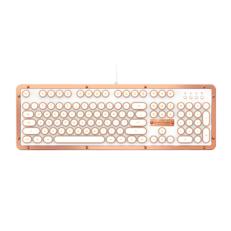 Azio RETRO CLASSIC keyboard USB QWERTY US English Blue, Pink