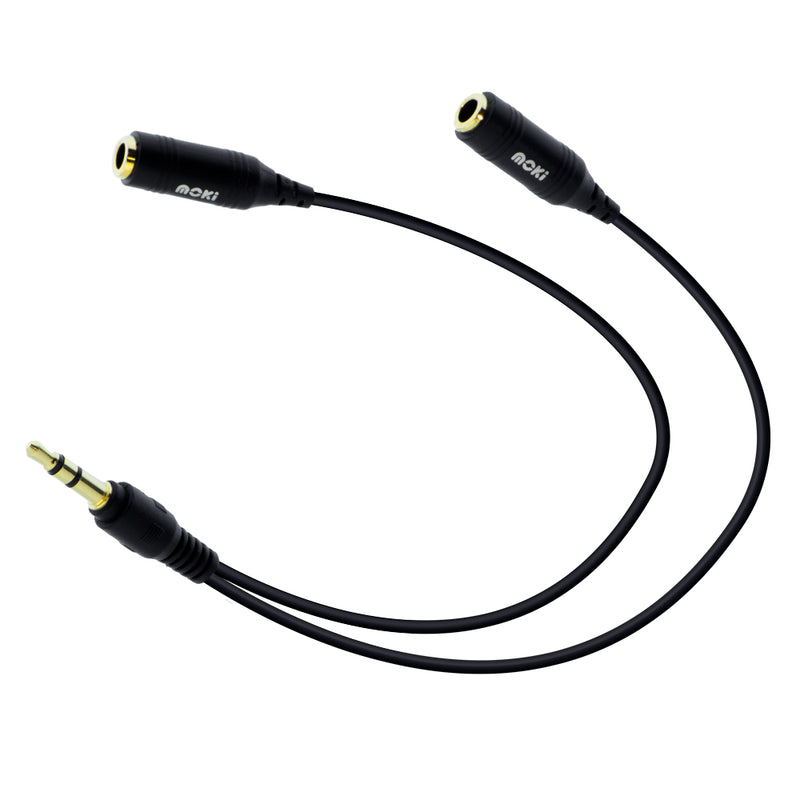 Moki ACC SPLITC audio cable 150 m 2 x 3.5mm 3.5mm Black