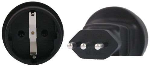 InLine Schuko to Italy 3 Pin Plug Adapter