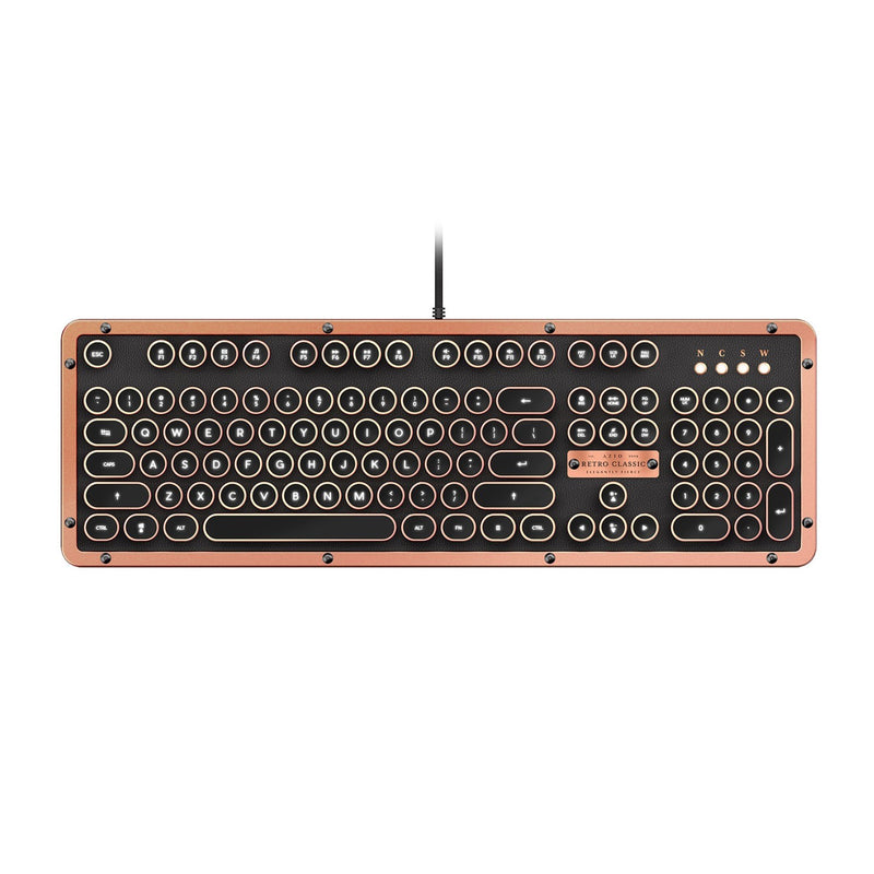 Azio RETRO CLASSIC keyboard USB QWERTY US English Black, Orange