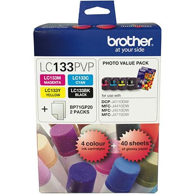 Brother LC133PVP ink cartridge 4 pc(s) Original Black, Cyan, Magenta, Yellow