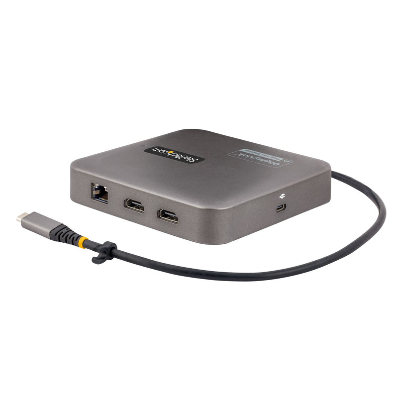 StarTech USB C Multiport Adapter, Dual 4K 60Hz HDMI 2.0b, HDR10, 2x 10Gbps USB Hub, 100W PD Pass-Through, GbE, SD, 14"/35cm Cable, Mini Dock, Laptop Docking Station, Win/Mac