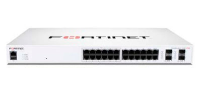 Fortinet L2+ managed POE switch with 24GE + 4SFP+, 24port POE with max 370W limit and smart fan temperature control