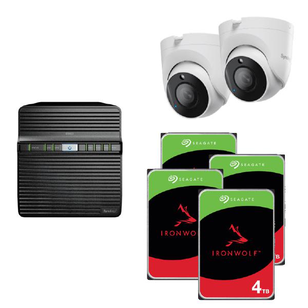 SYNOLOGY TC500 Camera Bundle 4 includes Synology DS423 x 1 plus Seagate IronWolf ST4000vn006 x 4 plus Synology TC500 x 2