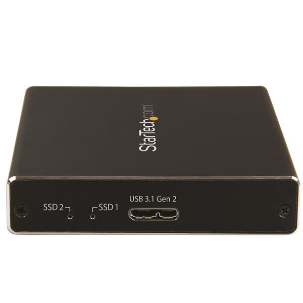 StarTech Dual-Slot Drive Enclosure for mSATA SSDs - USB 3.1 (10Gbps) - RAID