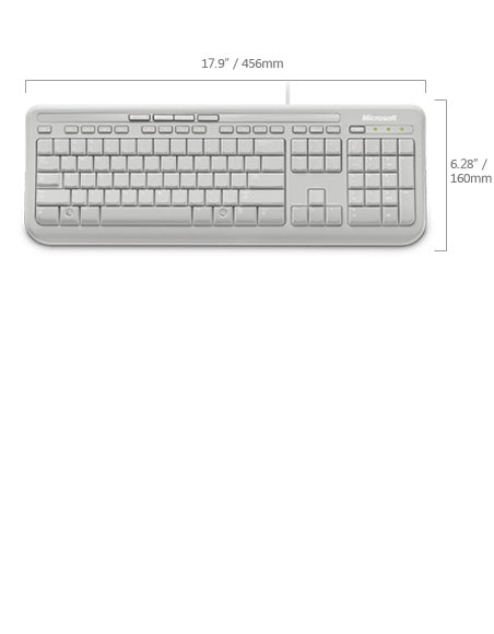 Microsoft Wired Keybaord 600 keyboard USB White