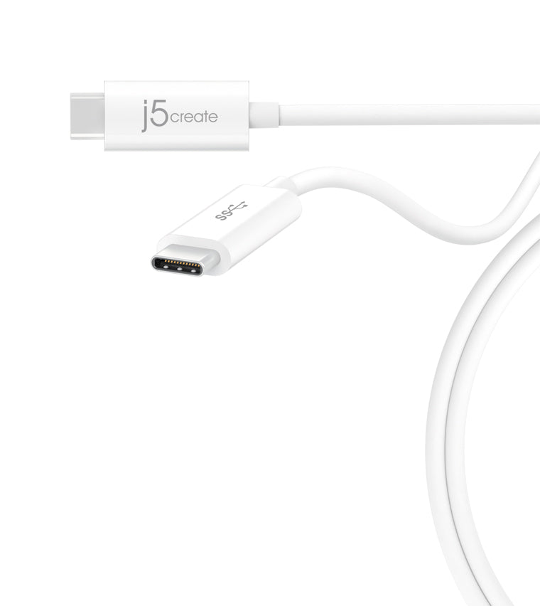 j5create USB C - USB C 0.9 m USB cable USB 3.2 Gen 2 (3.1 Gen 2) White
