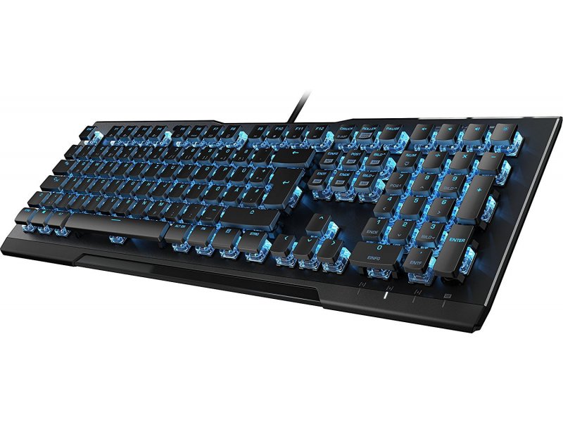 Roccat VULCAN 80 Mechanical Gaming Keyboard -Brown Titan Switches - Full Keyboard, 1.8m USB, Blue Illuminat