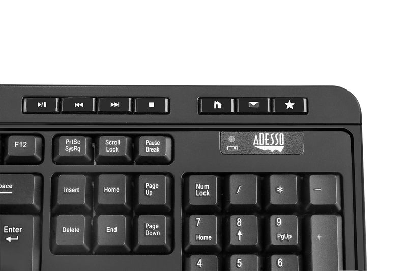 Adesso WKB-1320CB keyboard RF Wireless QWERTY Black