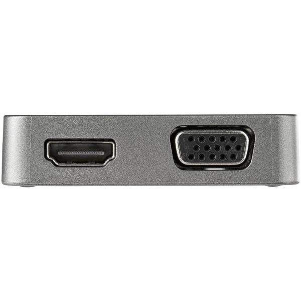 StarTech USB-C Multiport Adapter - USB 3.1 Gen 2 Type-C Mini Dock - USB-C to 4K HDMI or 1080p VGA Video - 10Gbps USB-A USB-C, GbE - Portable Travel Laptop Dock - Works w/Thunderbolt 3